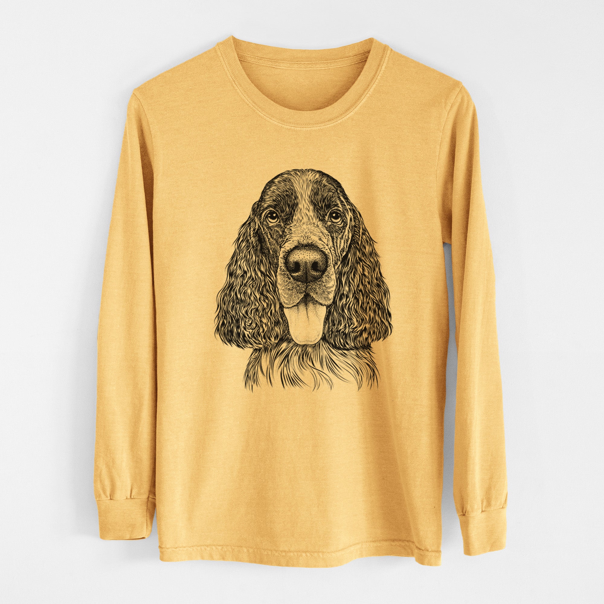 Bare Duke the English Springer Spaniel - Heavyweight 100% Cotton Long Sleeve