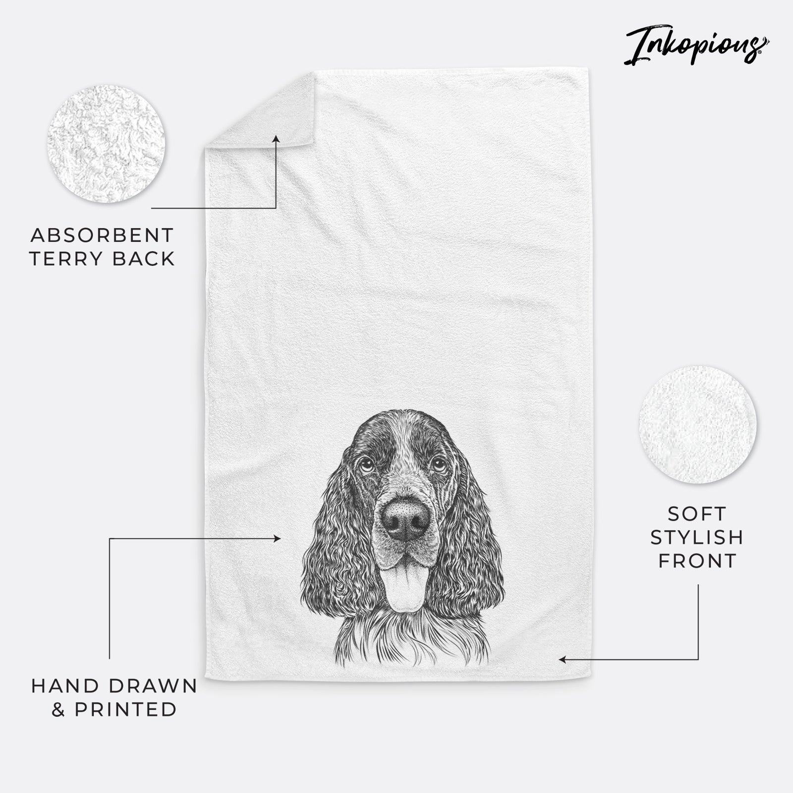 Duke the English Springer Spaniel Decorative Hand Towel