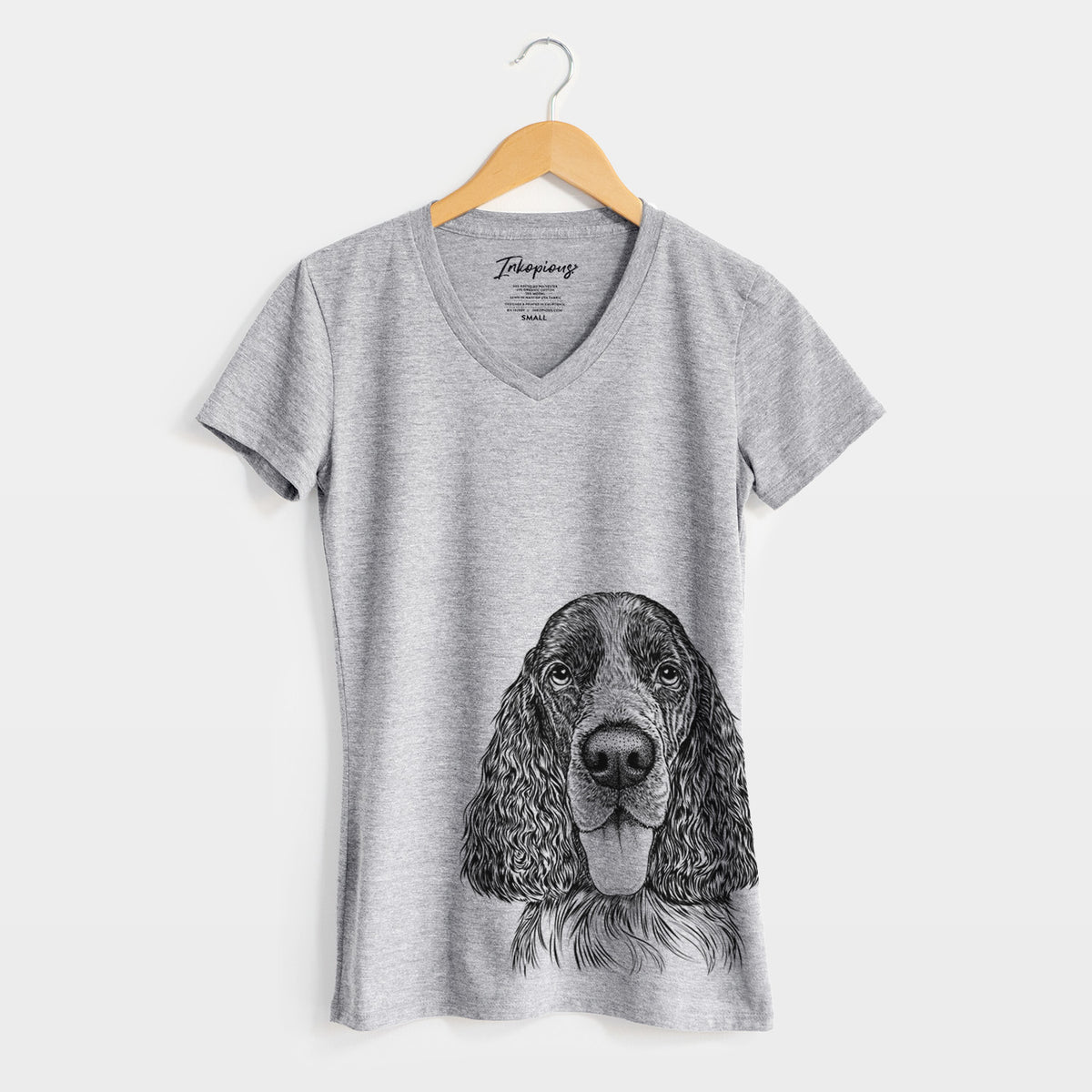 Bare Duke the English Springer Spaniel - Women's V-neck Shirt
