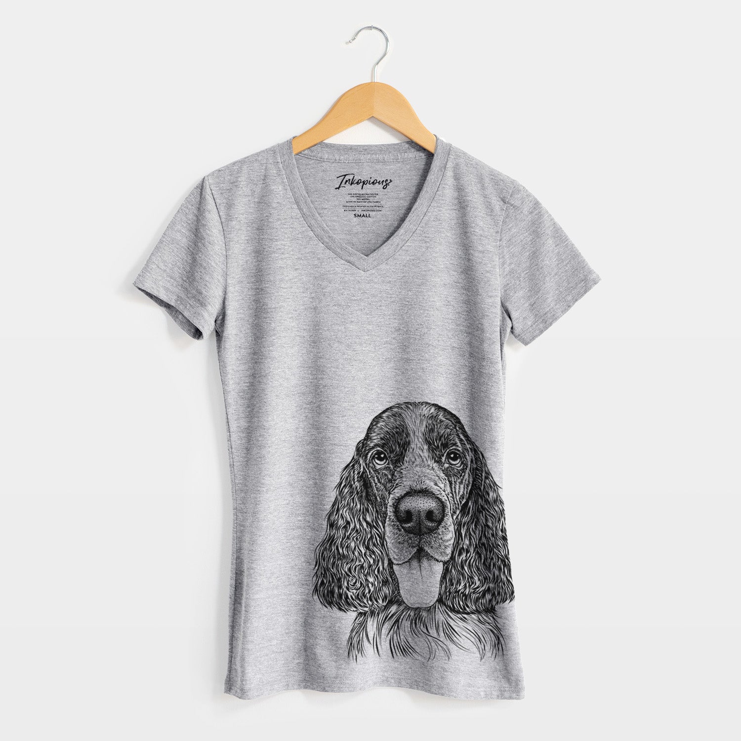 Bare Duke the English Springer Spaniel - Women's V-neck Shirt