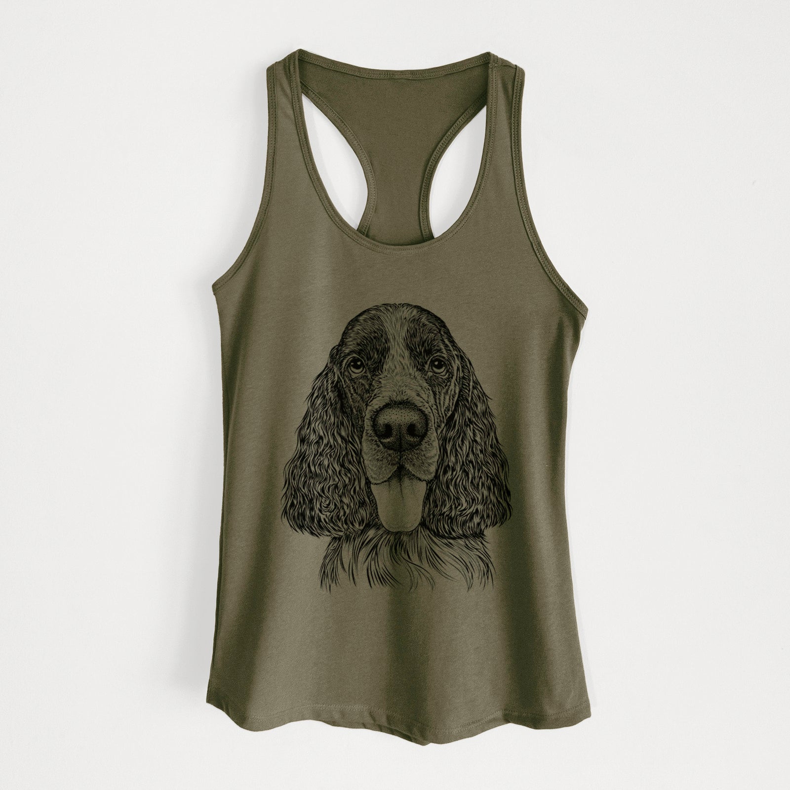 Duke the English Springer Spaniel - Women's Racerback Tanktop