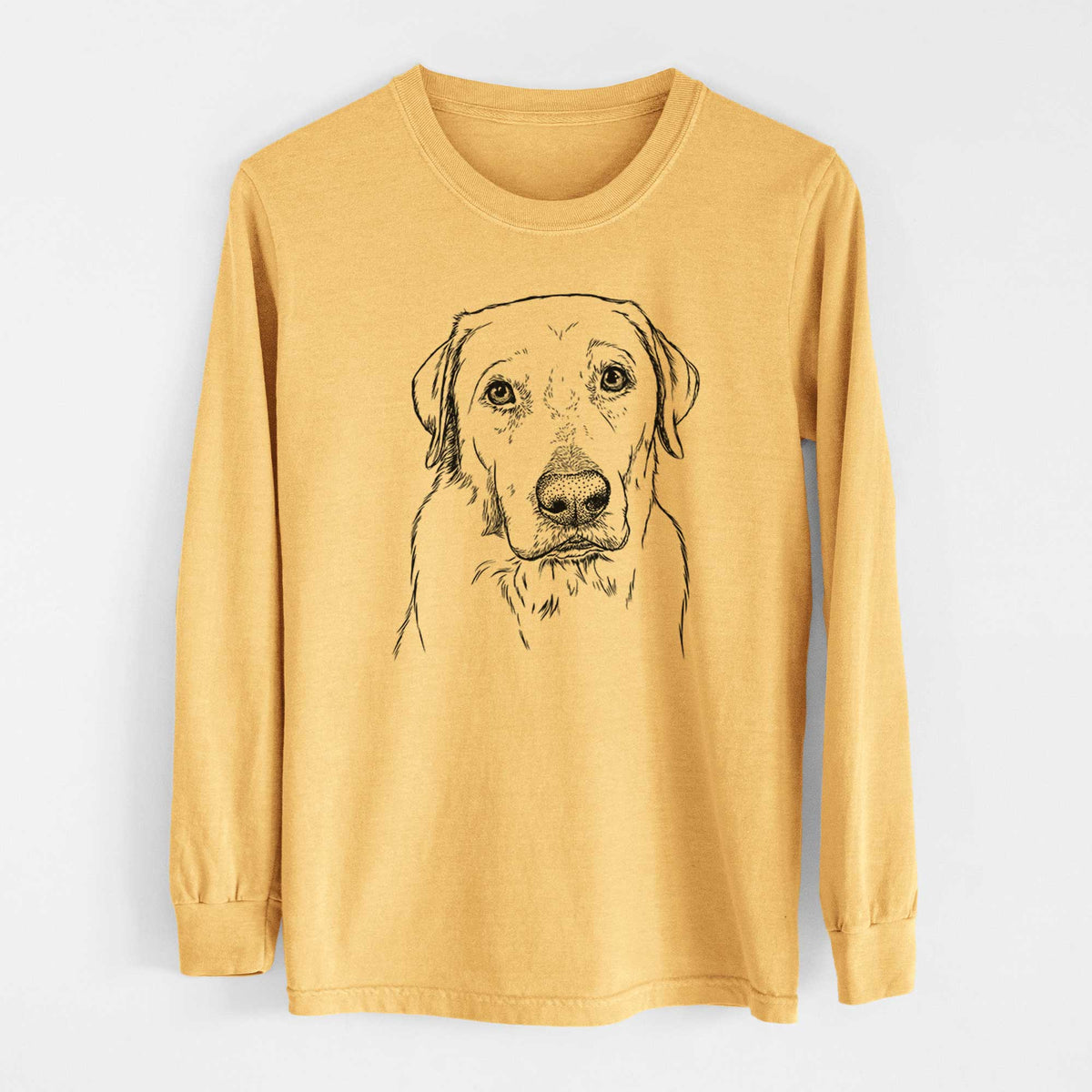 Bare Duke the Yellow Lab - Heavyweight 100% Cotton Long Sleeve
