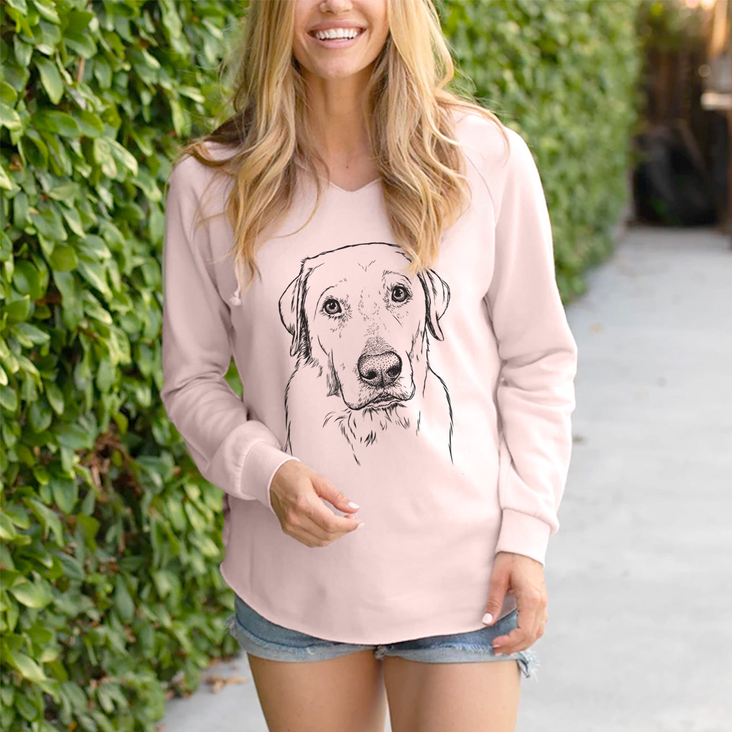 Bare Duke the Yellow Lab - Cali Wave Hooded Sweatshirt