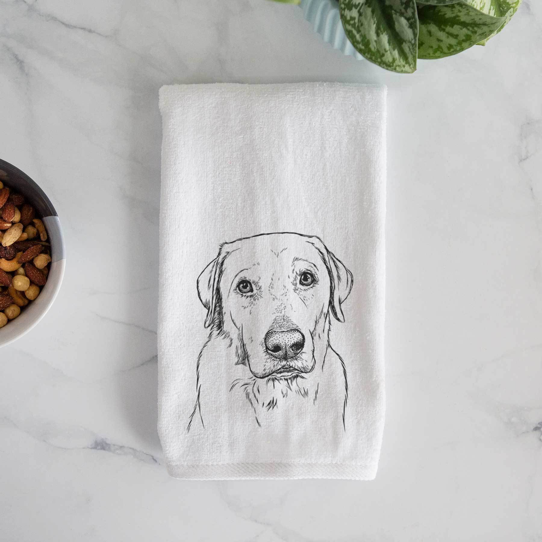 Duke the Yellow Lab Decorative Hand Towel