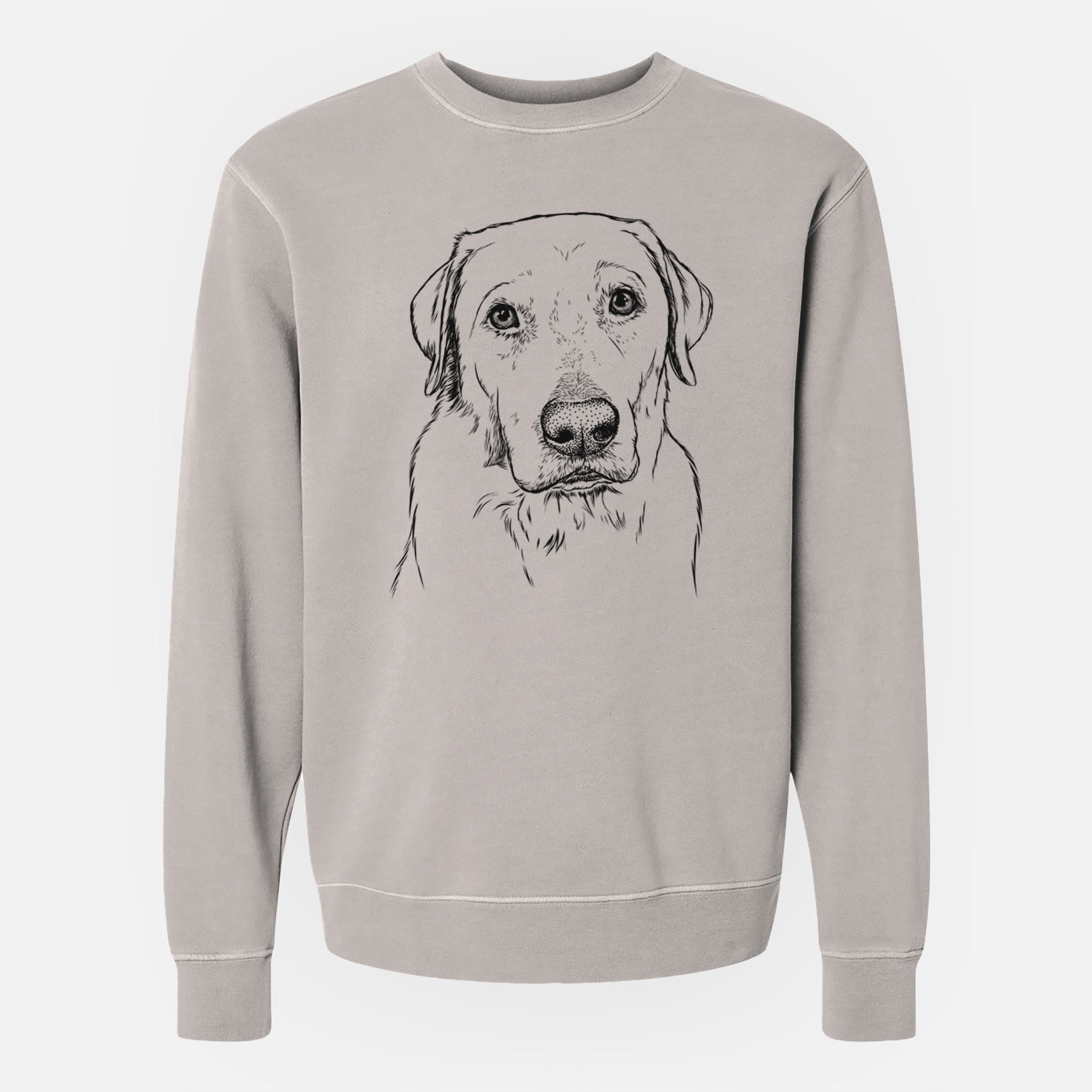 Bare Duke the Yellow Lab - Unisex Pigment Dyed Crew Sweatshirt