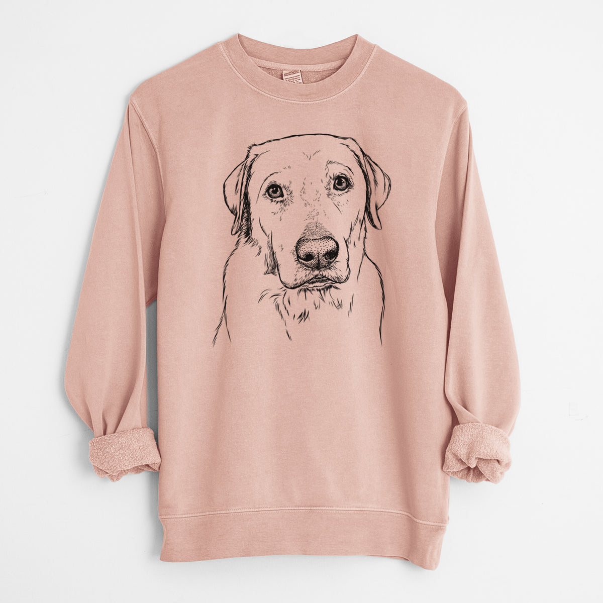 Bare Duke the Yellow Lab - Unisex Pigment Dyed Crew Sweatshirt