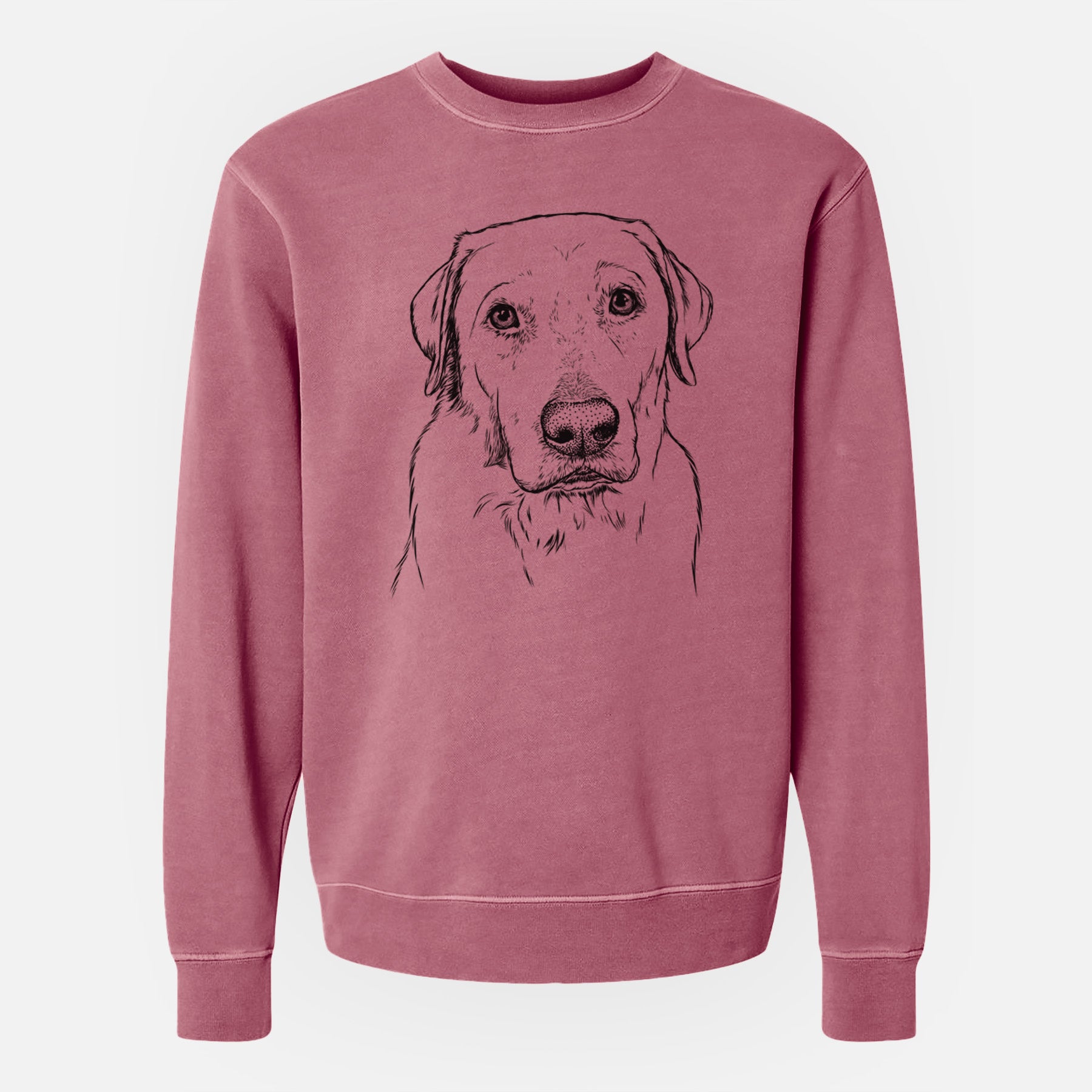 Bare Duke the Yellow Lab - Unisex Pigment Dyed Crew Sweatshirt