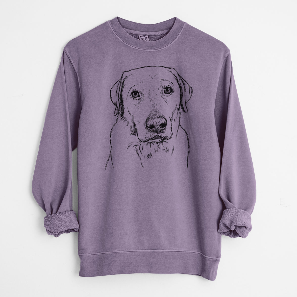 Bare Duke the Yellow Lab - Unisex Pigment Dyed Crew Sweatshirt
