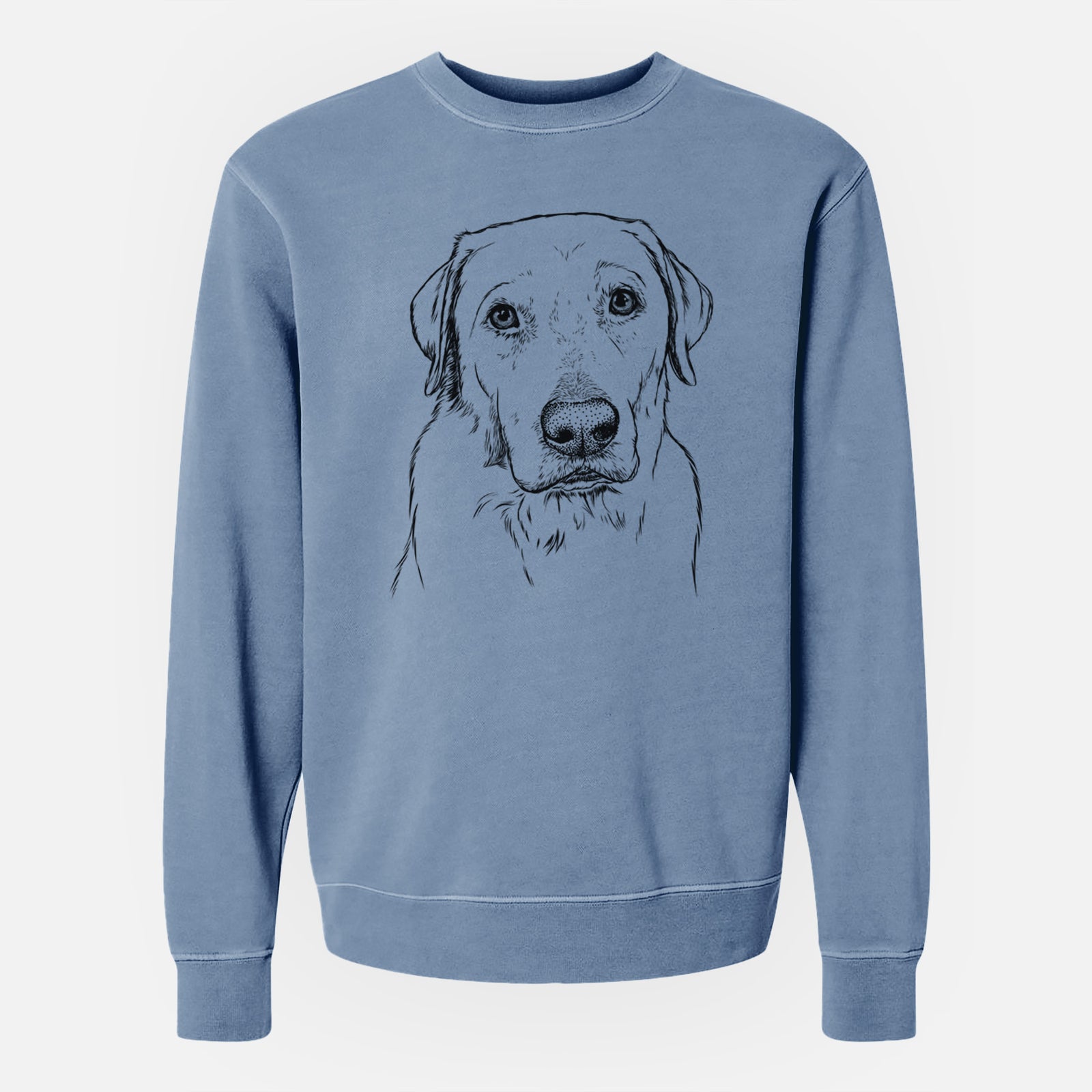 Bare Duke the Yellow Lab - Unisex Pigment Dyed Crew Sweatshirt