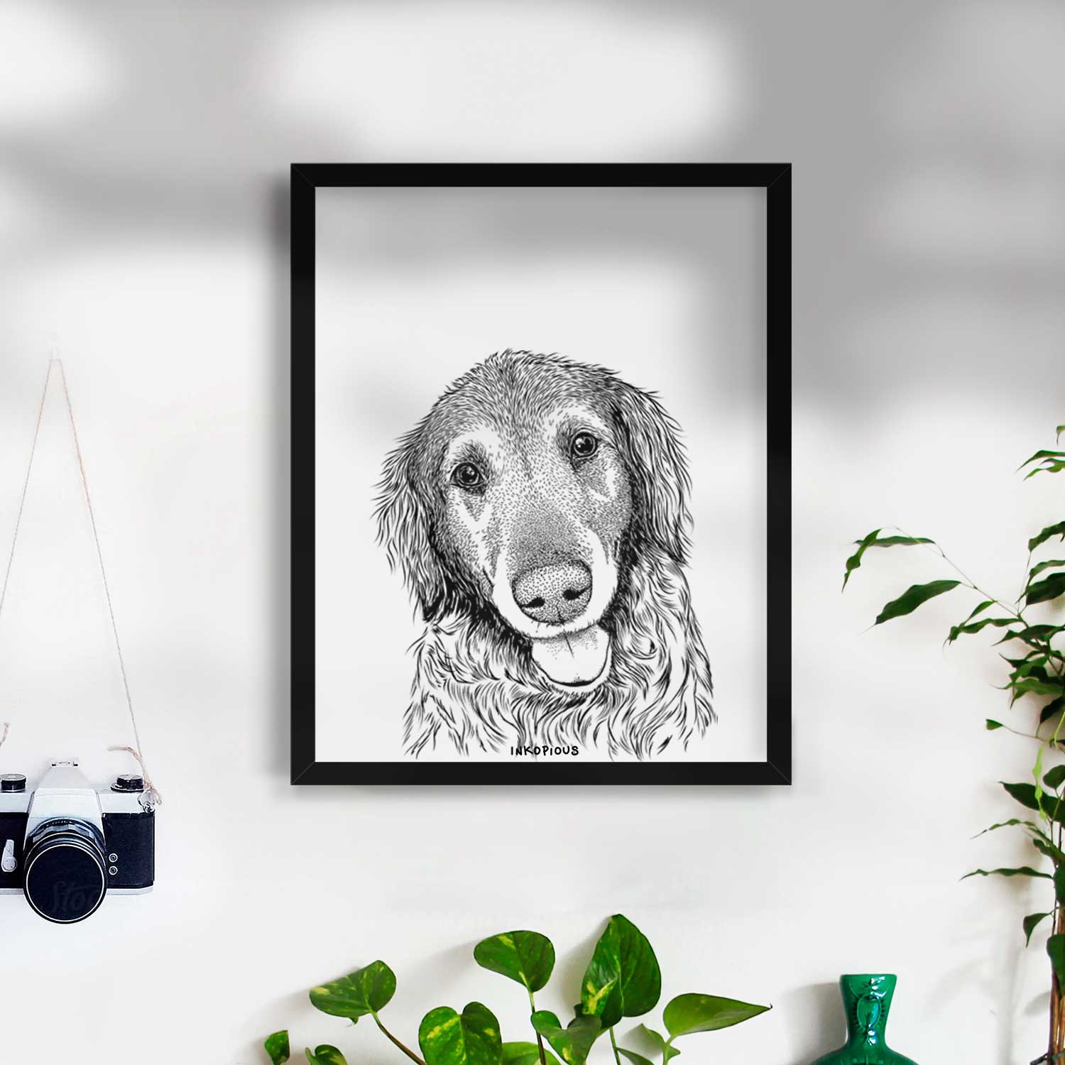 Duncan the Golden Retriever Art Print