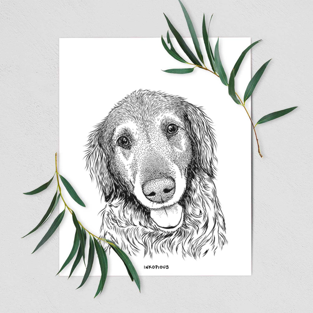Duncan the Golden Retriever Art Print