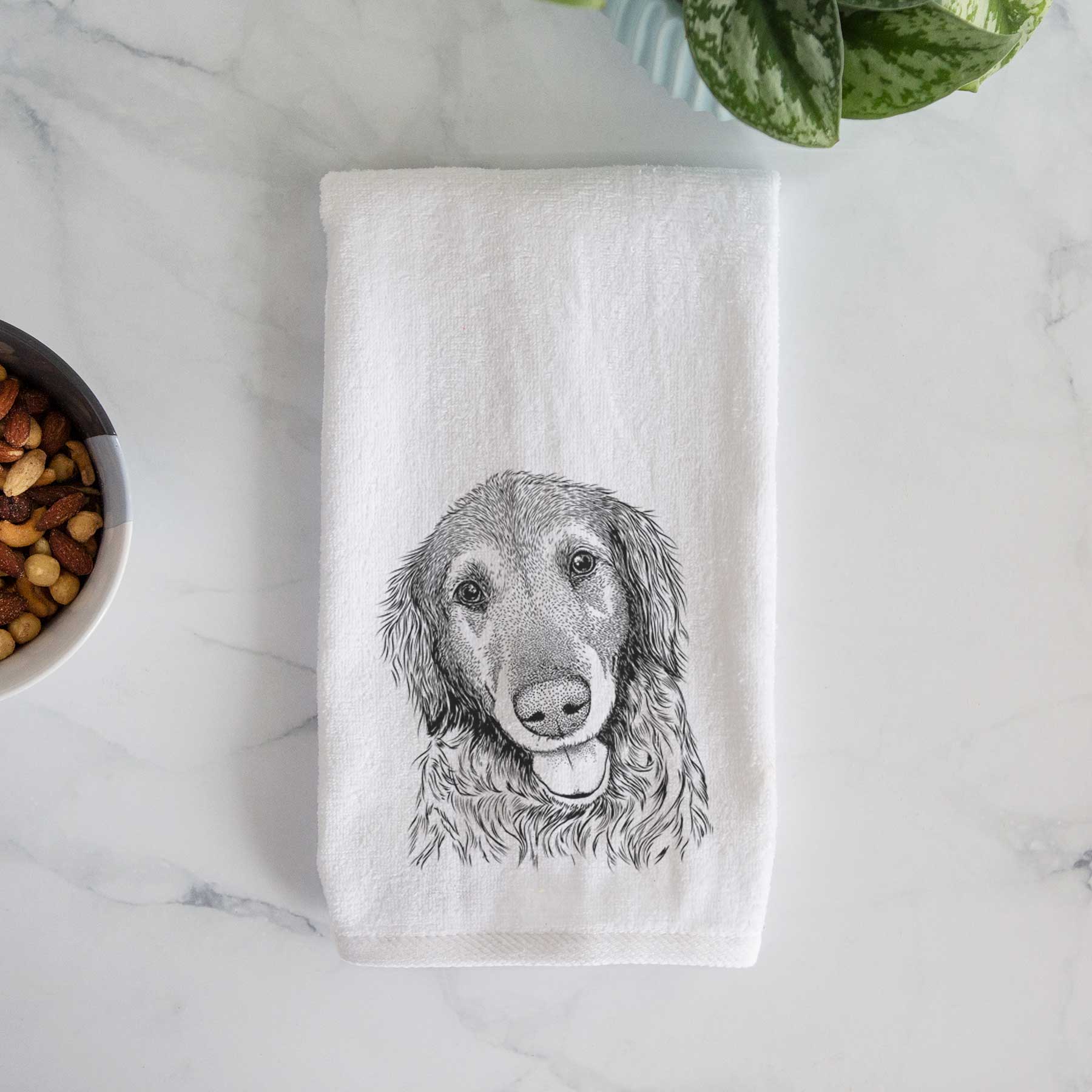 Duncan the Golden Retriever Decorative Hand Towel