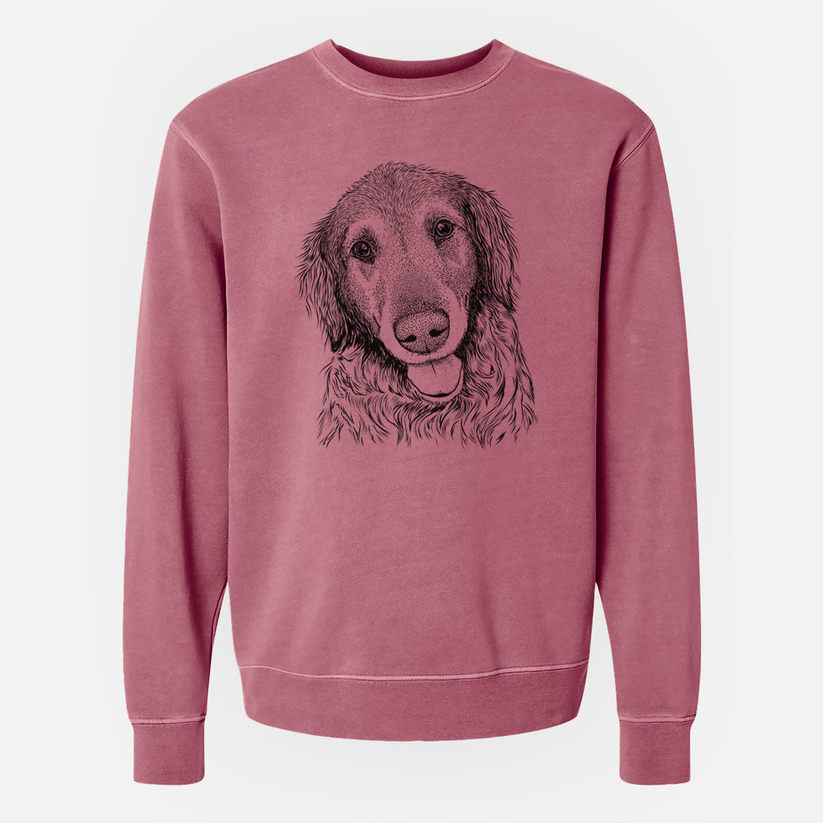 Bare Duncan the Golden Retriever - Unisex Pigment Dyed Crew Sweatshirt