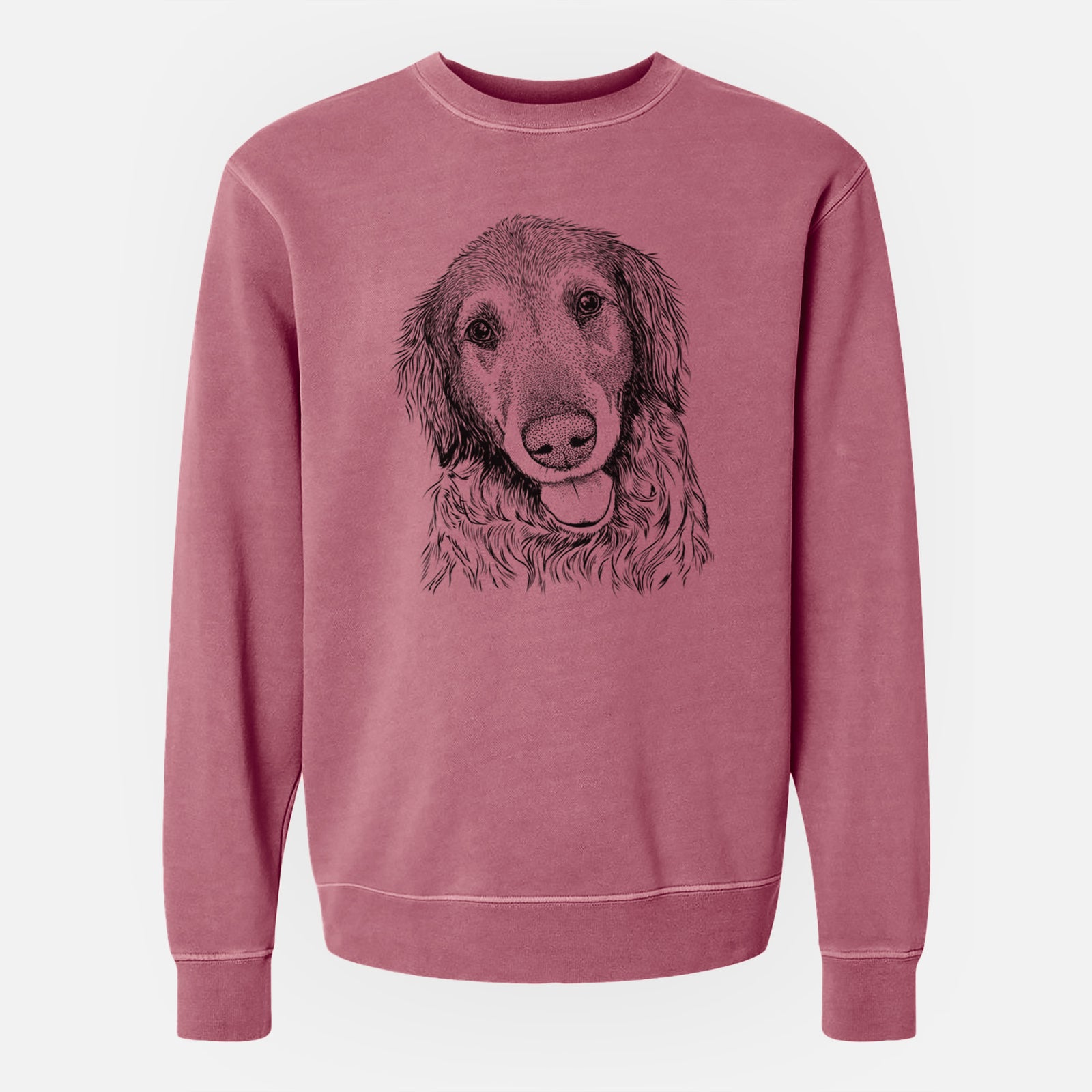 Bare Duncan the Golden Retriever - Unisex Pigment Dyed Crew Sweatshirt