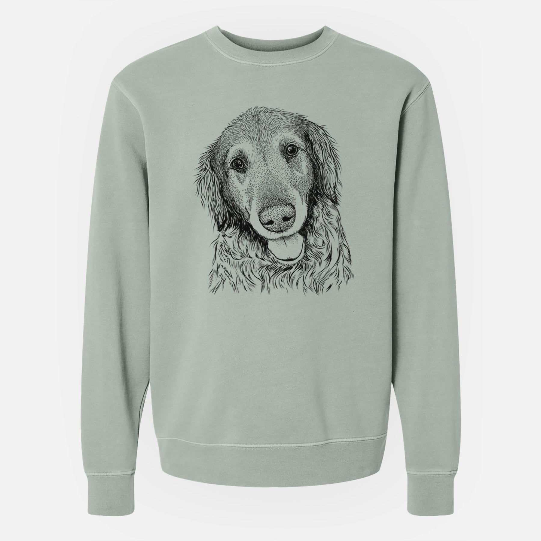 Bare Duncan the Golden Retriever - Unisex Pigment Dyed Crew Sweatshirt