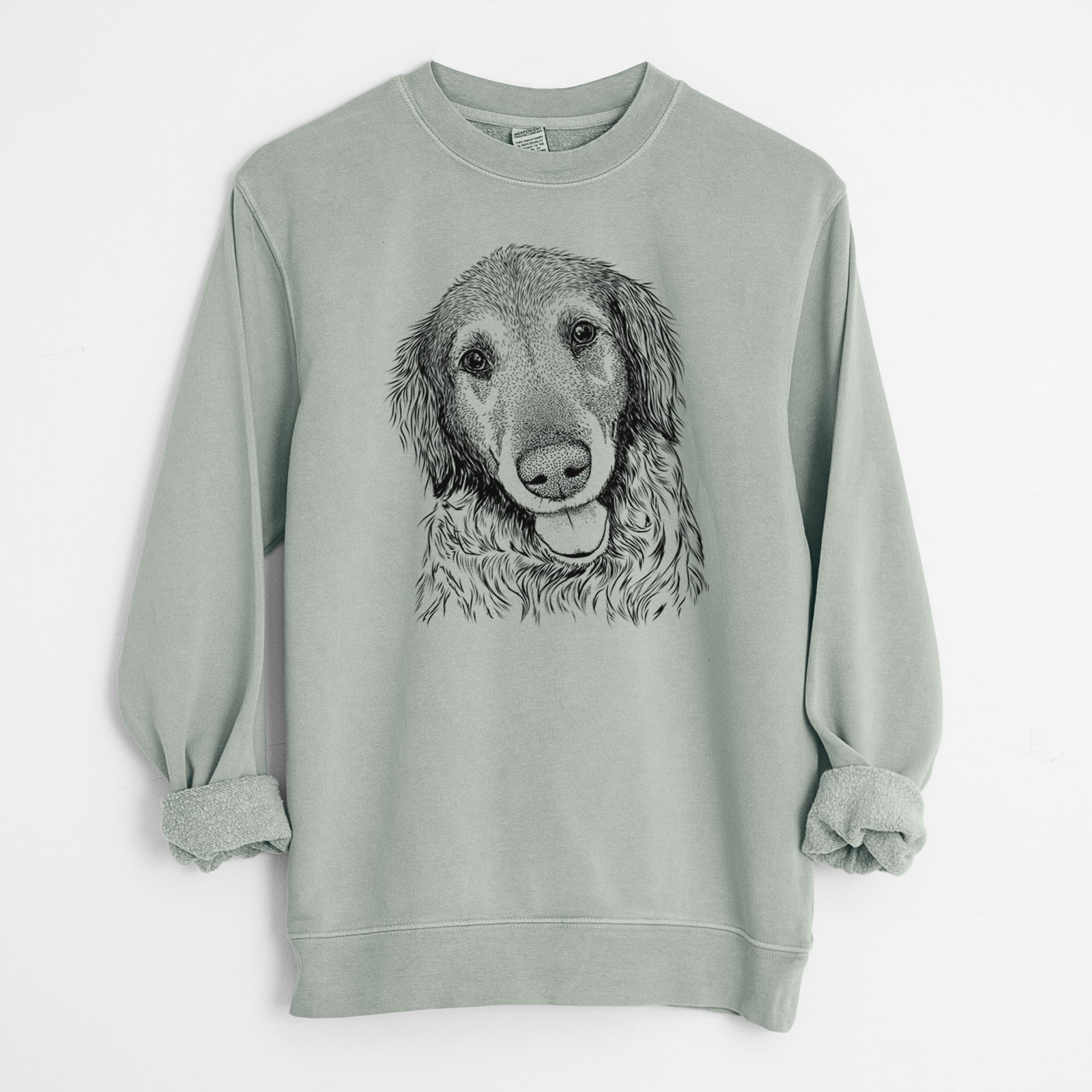 Bare Duncan the Golden Retriever - Unisex Pigment Dyed Crew Sweatshirt