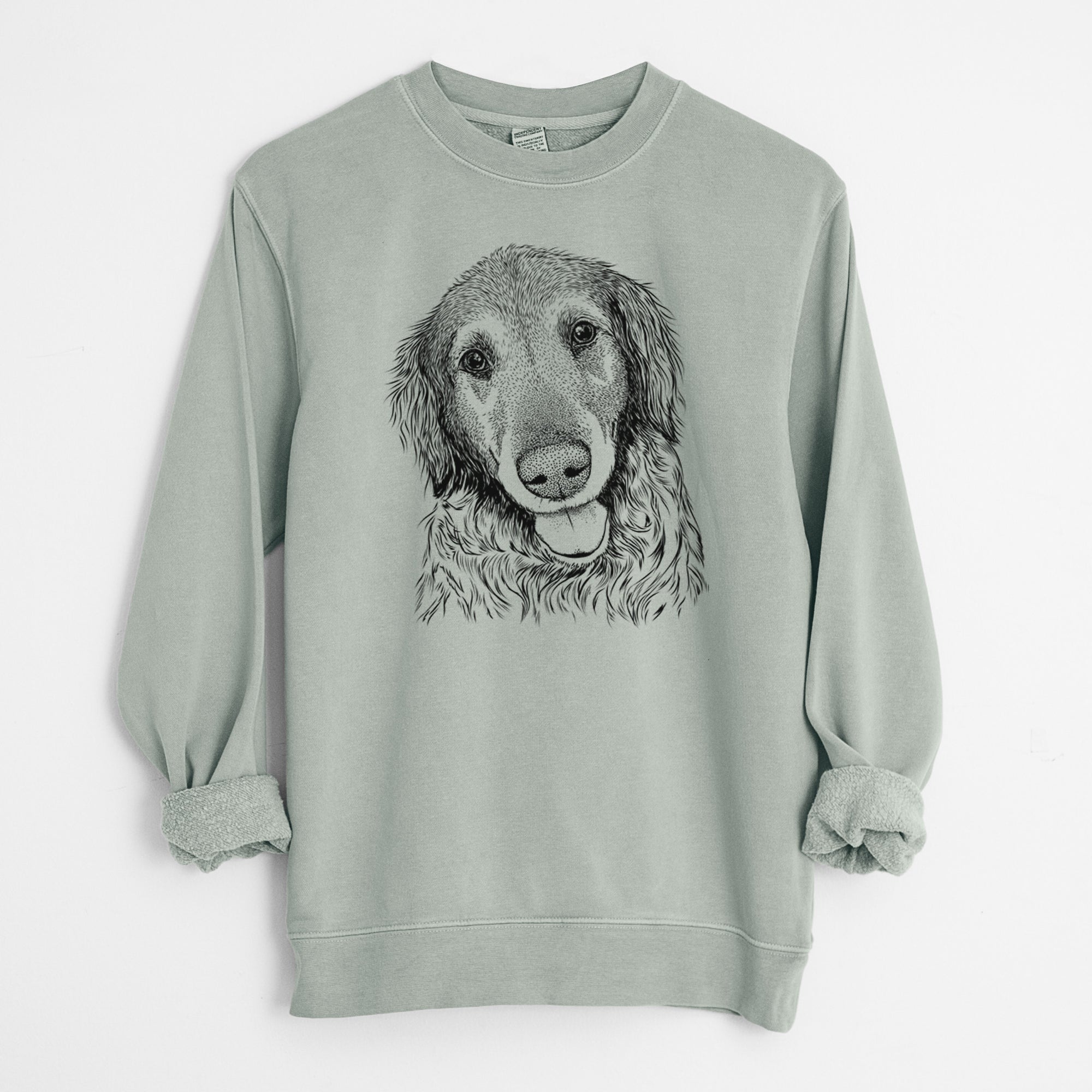 Bare Duncan the Golden Retriever - Unisex Pigment Dyed Crew Sweatshirt