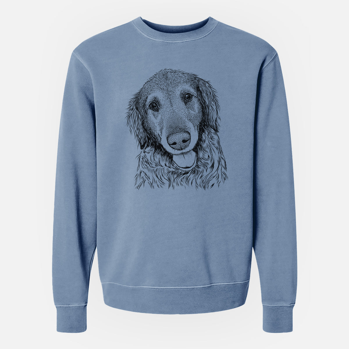 Bare Duncan the Golden Retriever - Unisex Pigment Dyed Crew Sweatshirt