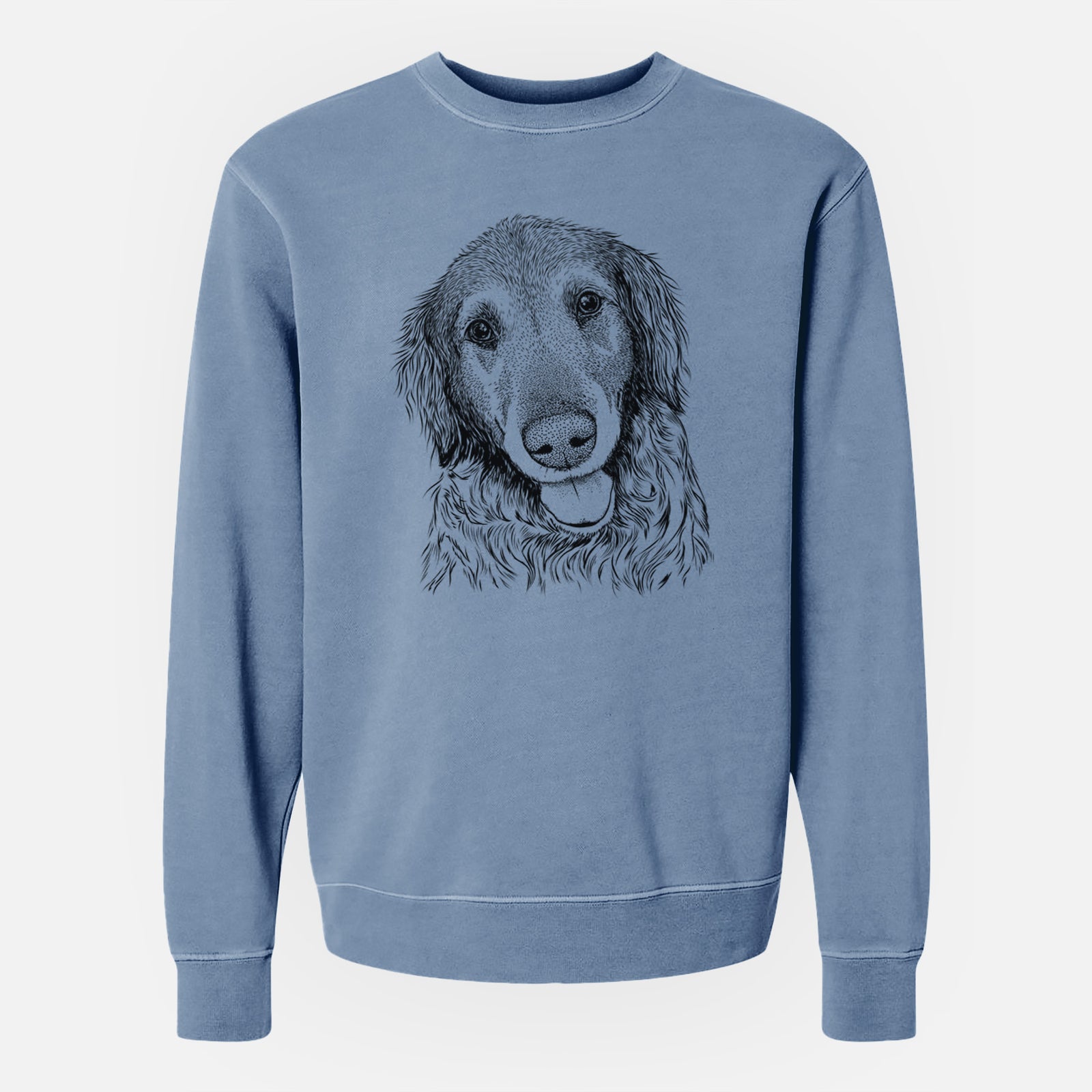 Bare Duncan the Golden Retriever - Unisex Pigment Dyed Crew Sweatshirt