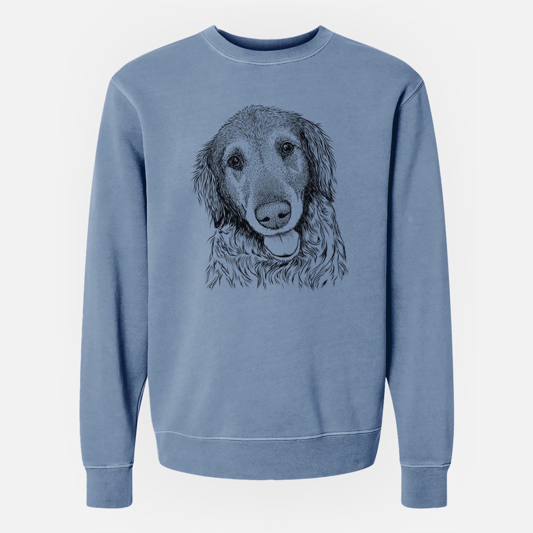 Bare Duncan the Golden Retriever - Unisex Pigment Dyed Crew Sweatshirt