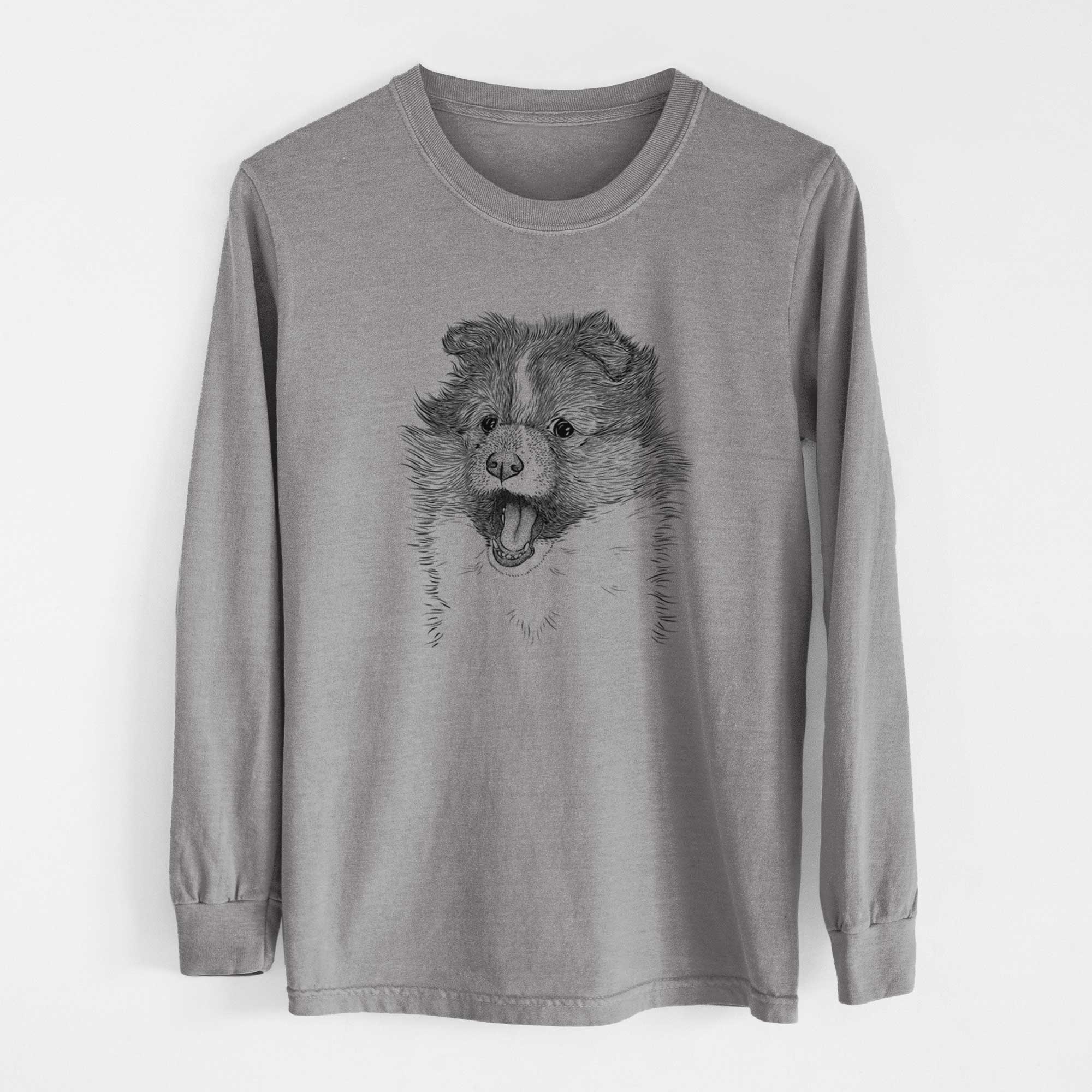 Bare Dylan the Shetland Sheepdog - Heavyweight 100% Cotton Long Sleeve