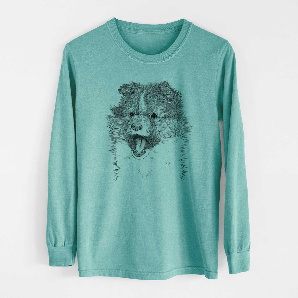 Bare Dylan the Shetland Sheepdog - Heavyweight 100% Cotton Long Sleeve