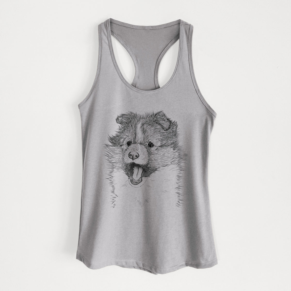 Dylan the Shetland Sheepdog - Women&#39;s Racerback Tanktop