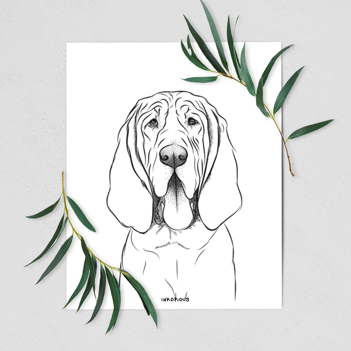 Earl the Bloodhound Art Print