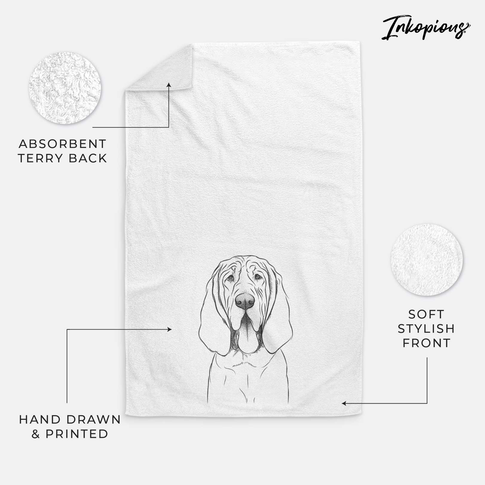 Earl the Bloodhound Decorative Hand Towel