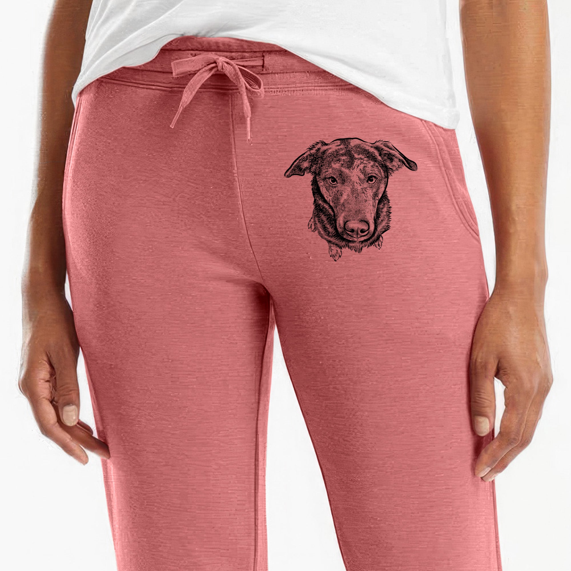 Echo the Pitbull Beagle Mix - Women's Cali Wave Joggers