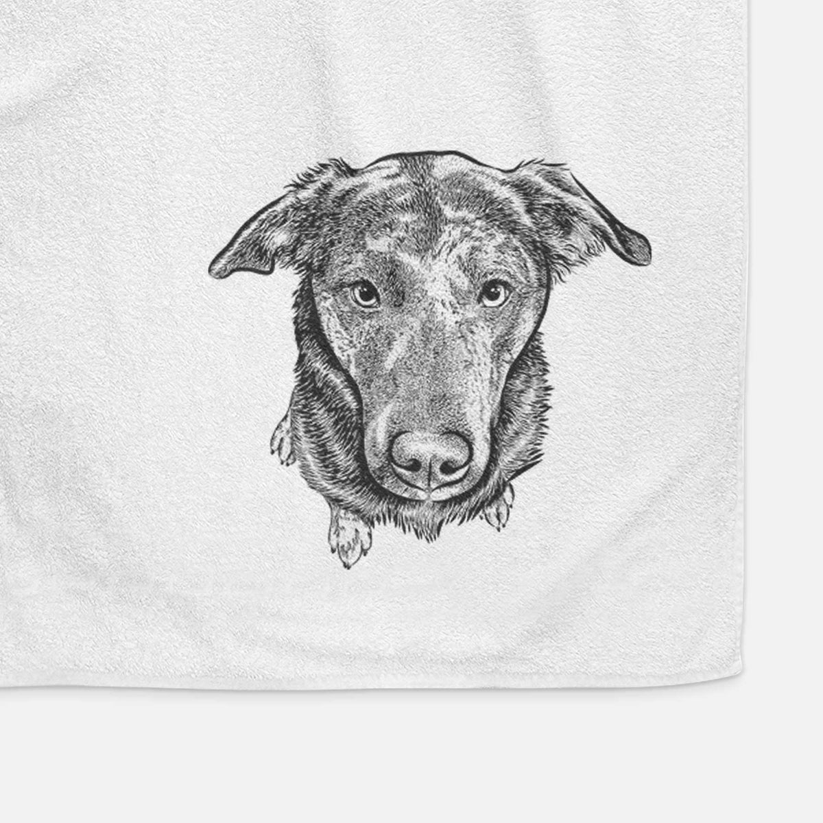 Echo the Pitbull Beagle Mix Decorative Hand Towel
