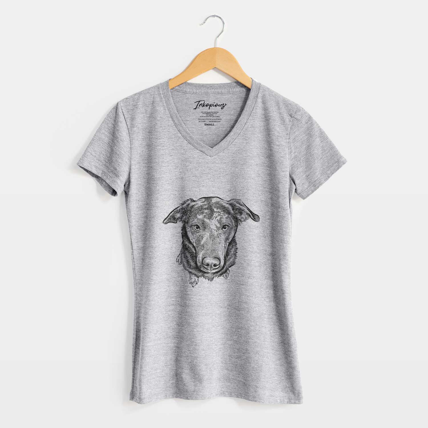 Bare Echo the Pitbull Beagle Mix - Women's V-neck Shirt