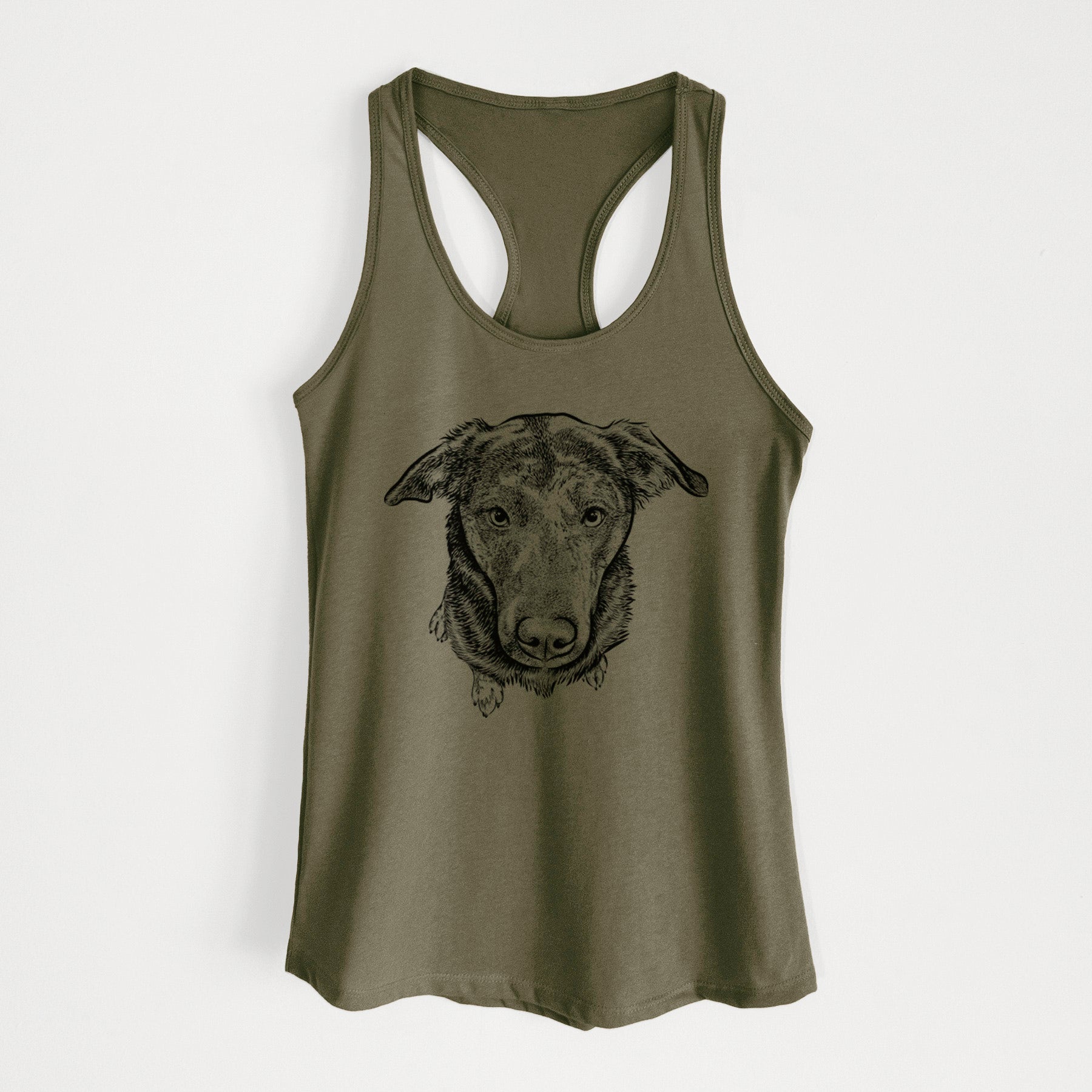 Echo the Pitbull Beagle Mix - Women's Racerback Tanktop