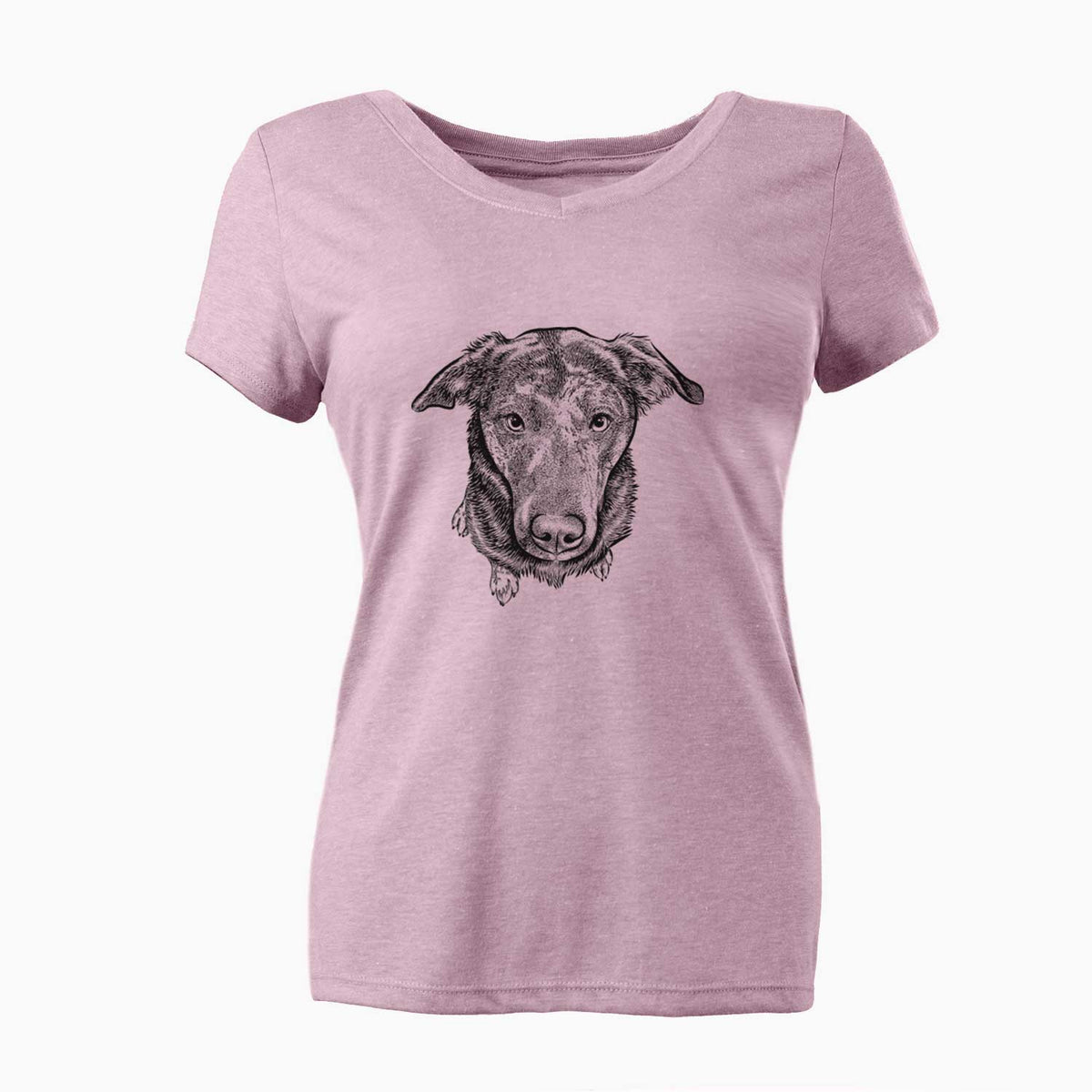 Bare Echo the Pitbull Beagle Mix - Women's V-neck Shirt