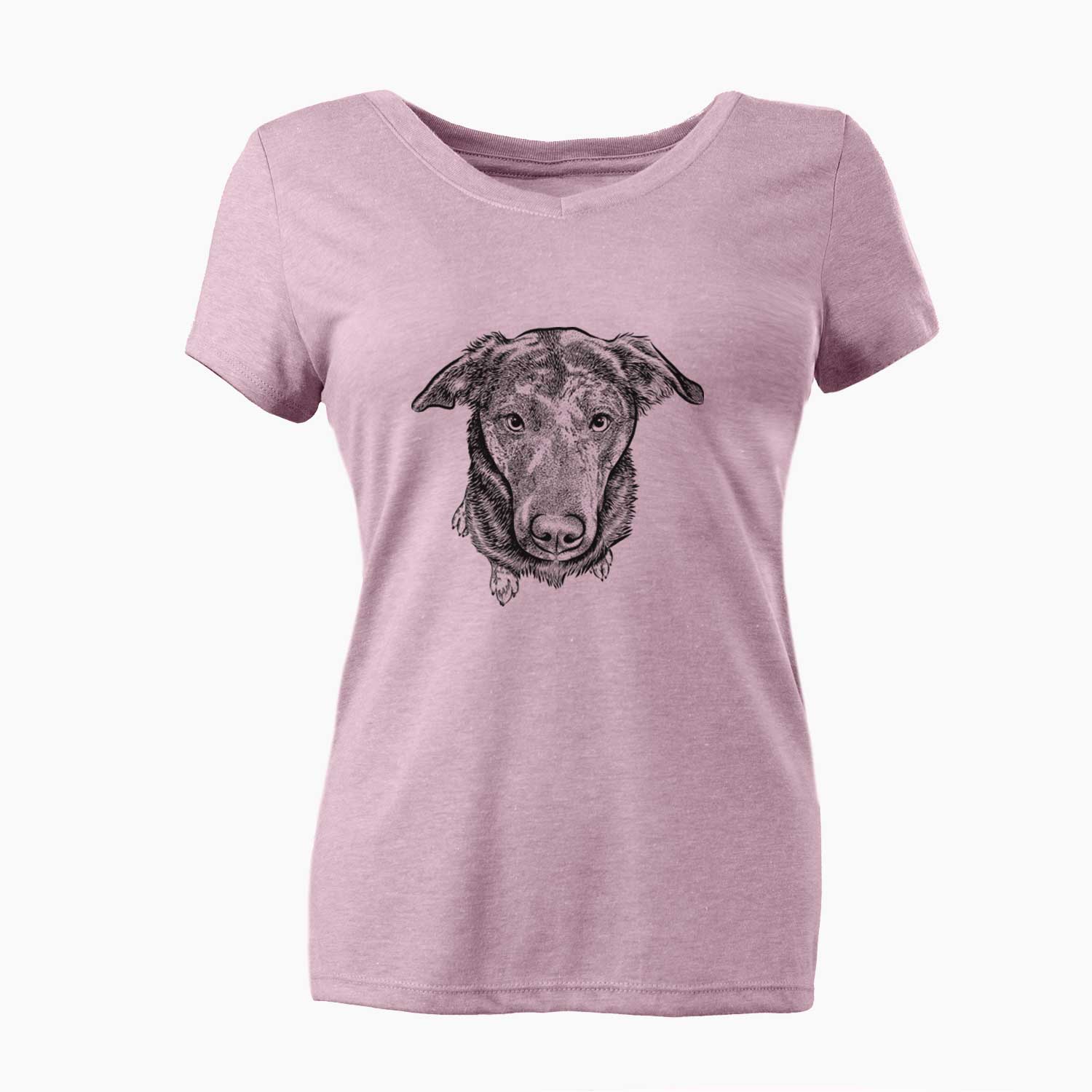 Bare Echo the Pitbull Beagle Mix - Women's V-neck Shirt