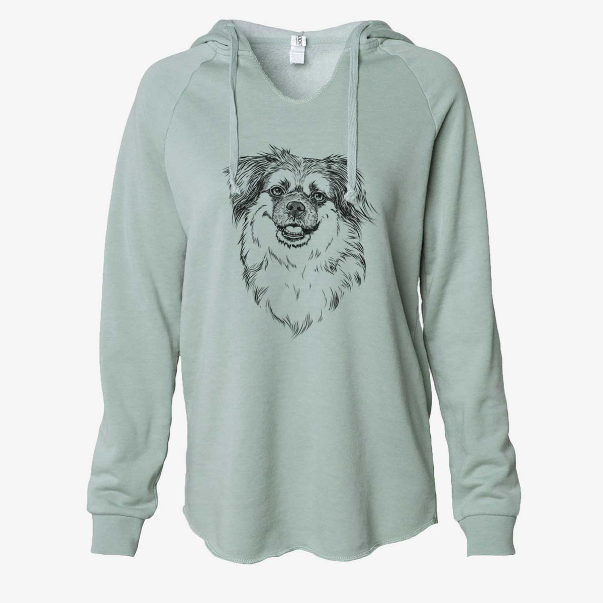 Ed the Tibetan Spaniel - Cali Wave Hooded Sweatshirt