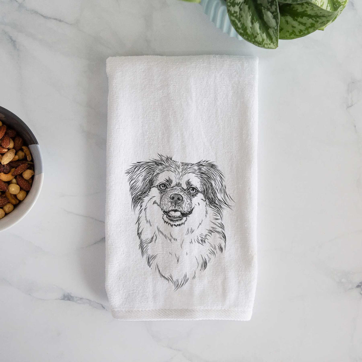 Ed the Tibetan Spaniel Decorative Hand Towel