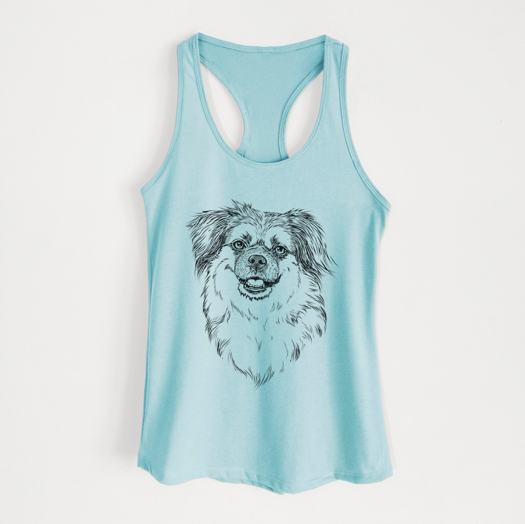 Ed the Tibetan Spaniel - Women's Racerback Tanktop