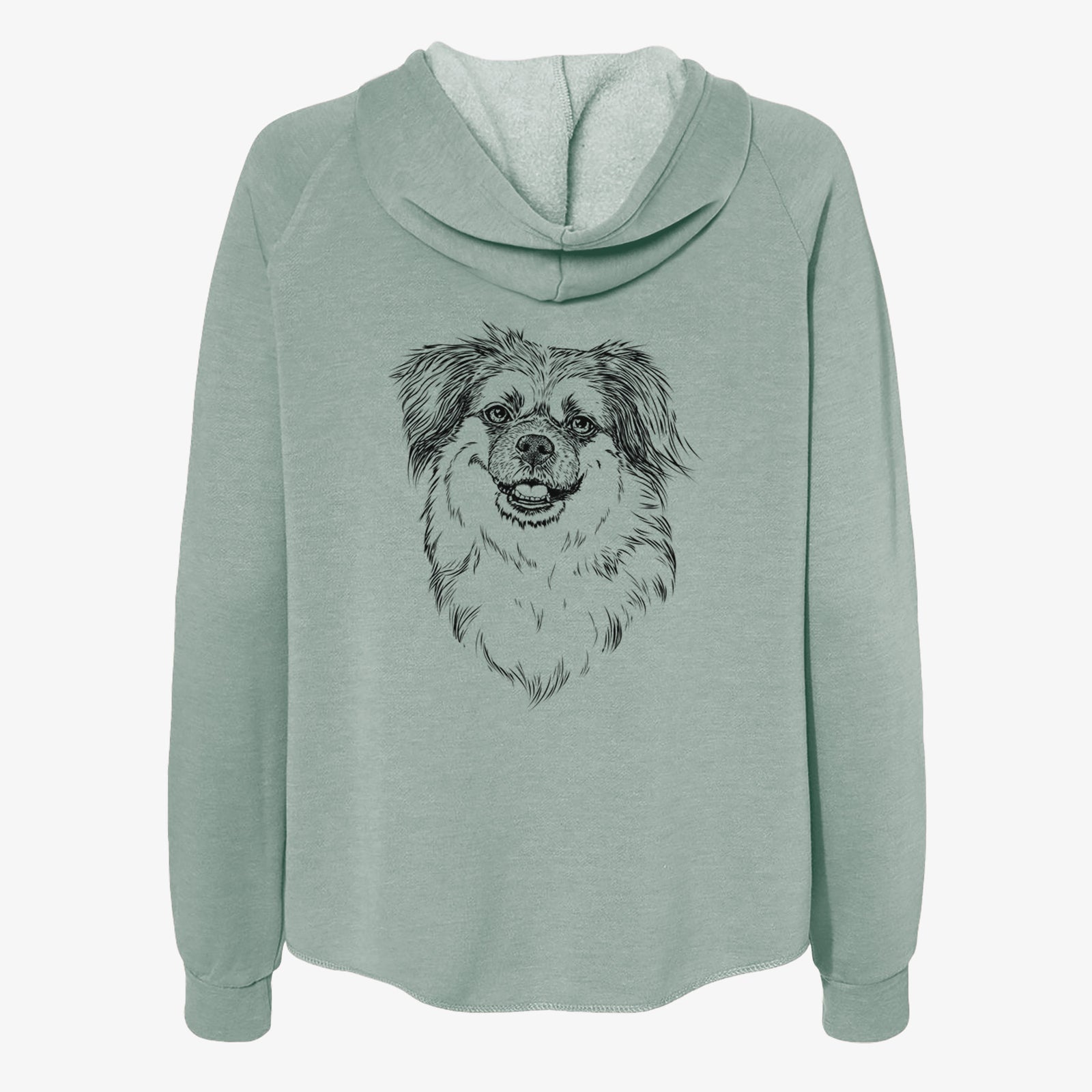 Ed the Tibetan Spaniel - Women's Cali Wave Zip-Up Sweatshirt