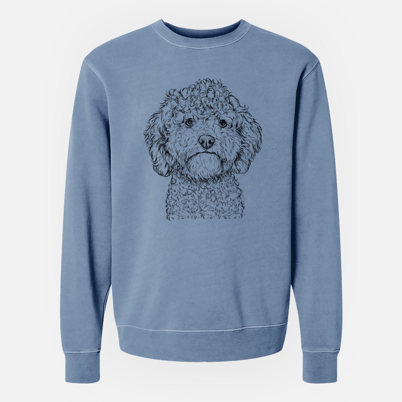 Bare Edgar the Shihpoo - Unisex Pigment Dyed Crew Sweatshirt