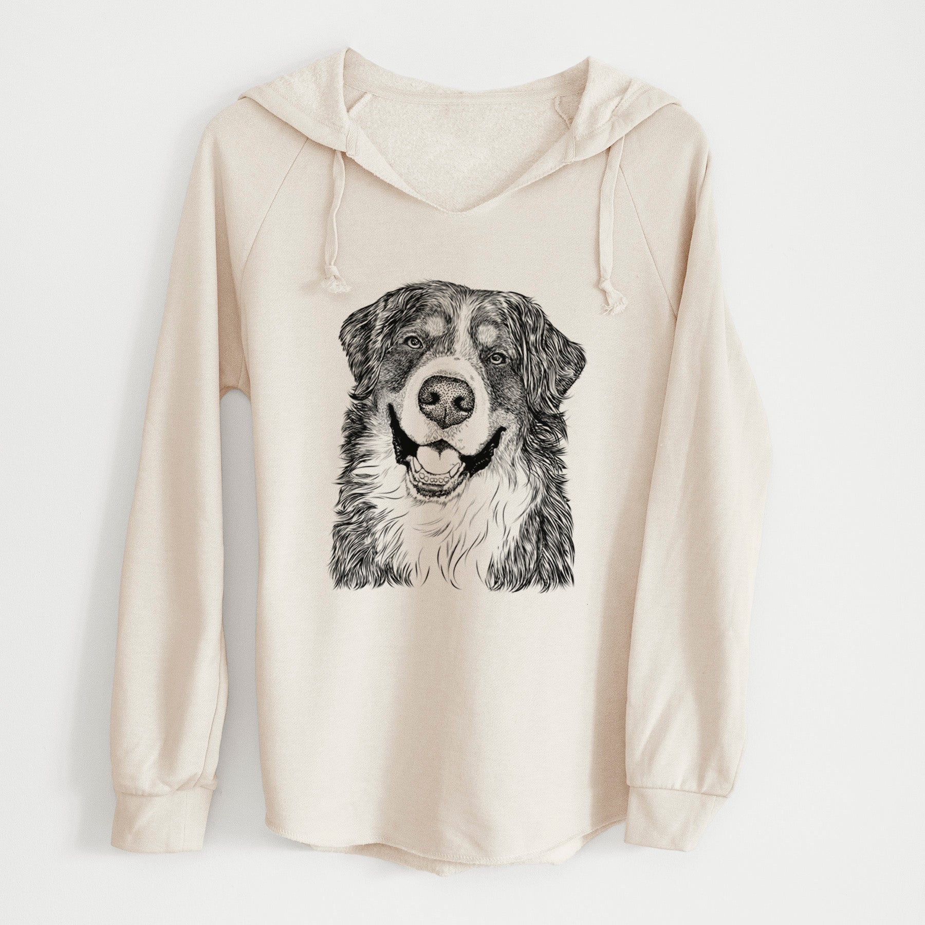 Bare Eiger the Bernese Mountain Dog - Cali Wave Hooded Sweatshirt