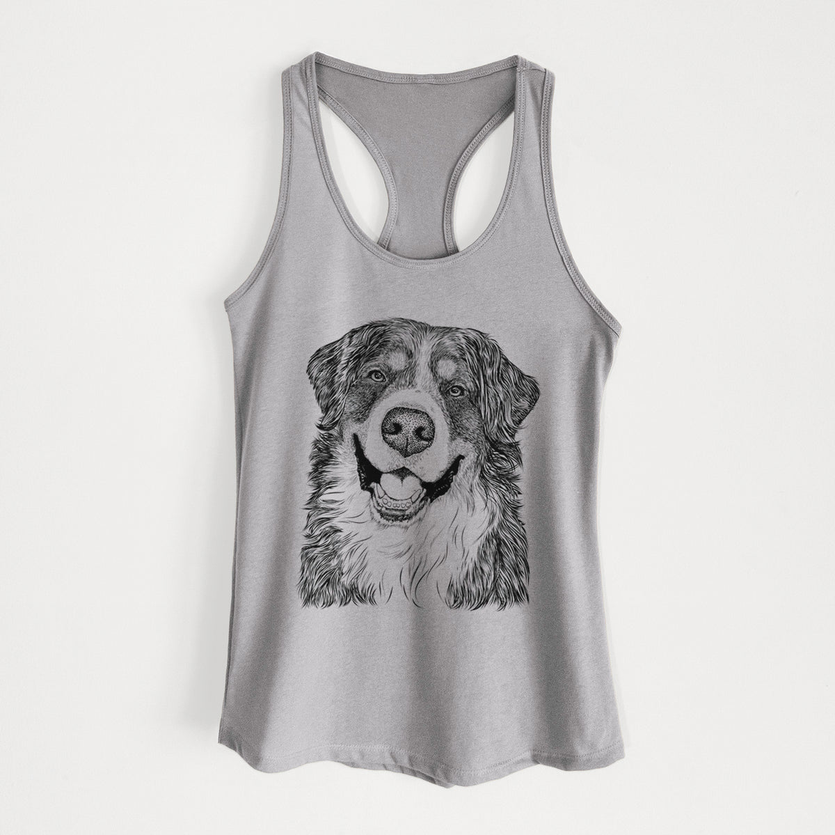 Eiger the Bernese Mountain Dog - Women&#39;s Racerback Tanktop