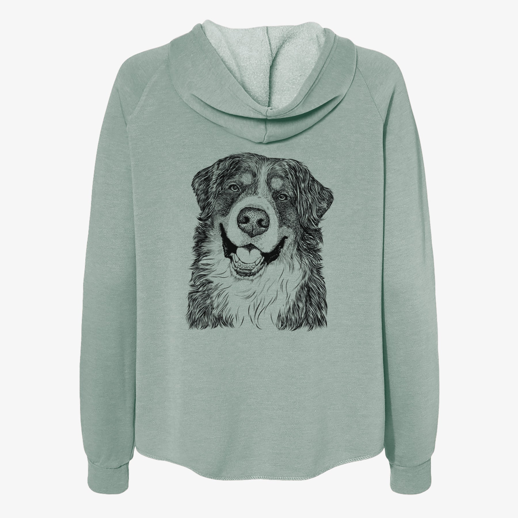 Eiger the Bernese Mountain Dog - Women's Cali Wave Zip-Up Sweatshirt