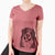 Bare Eiger the Bernese Mountain Dog - Women's V-neck Shirt