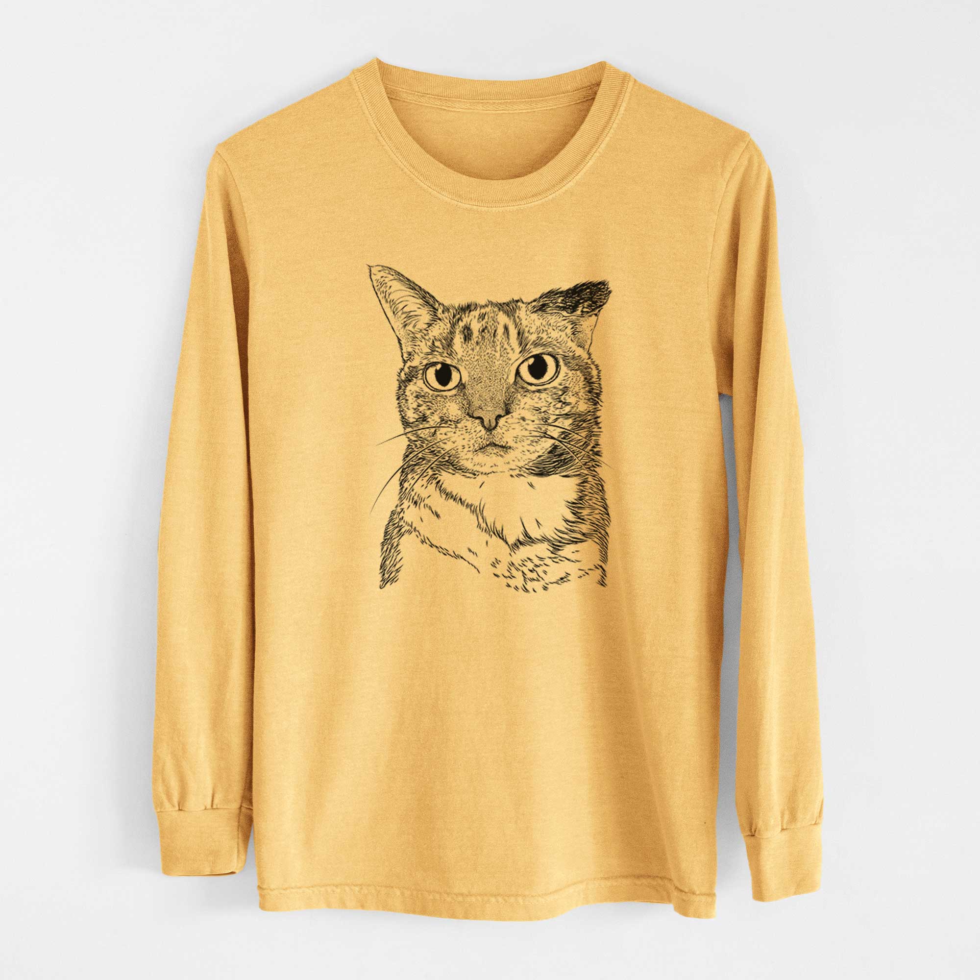 Bare Eleanor the Domestic Shorthair Cat - Heavyweight 100% Cotton Long Sleeve