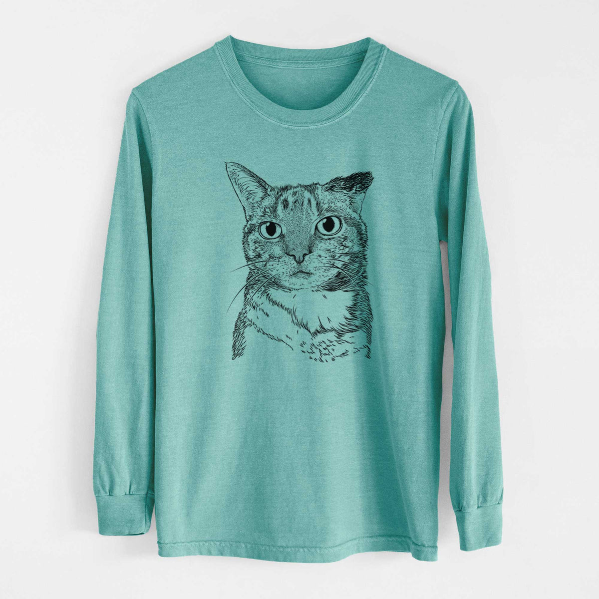 Bare Eleanor the Domestic Shorthair Cat - Heavyweight 100% Cotton Long Sleeve
