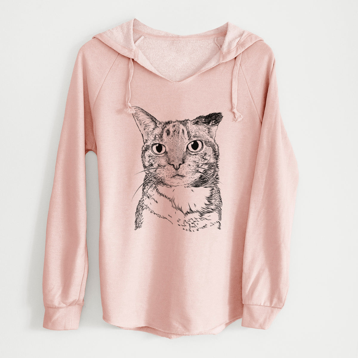 Bare Eleanor the Domestic Shorthair Cat - Cali Wave Hooded Sweatshirt