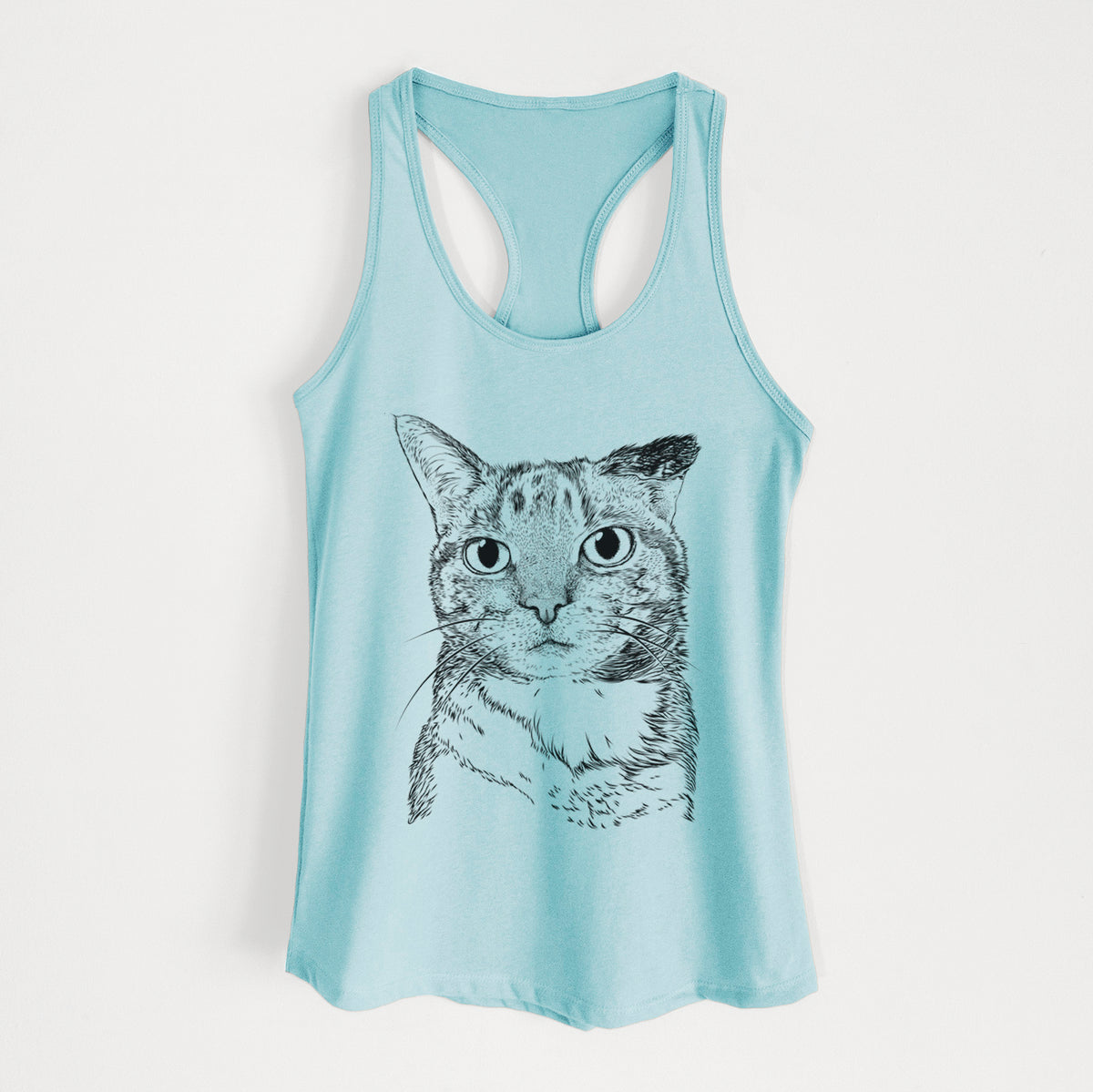 Eleanor the Domestic Shorthair Cat - Women's Racerback Tanktop