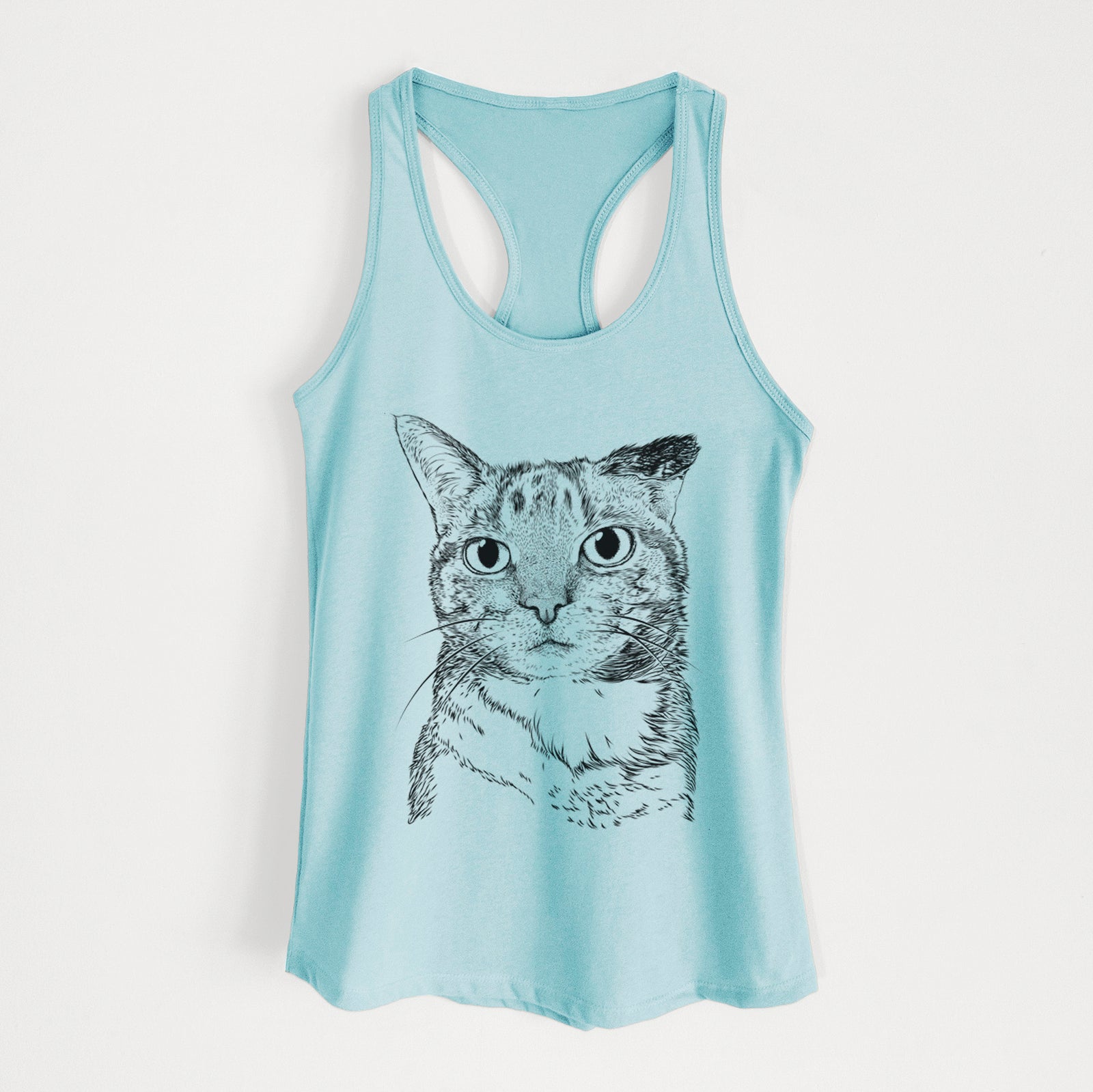Eleanor the Domestic Shorthair Cat - Women's Racerback Tanktop