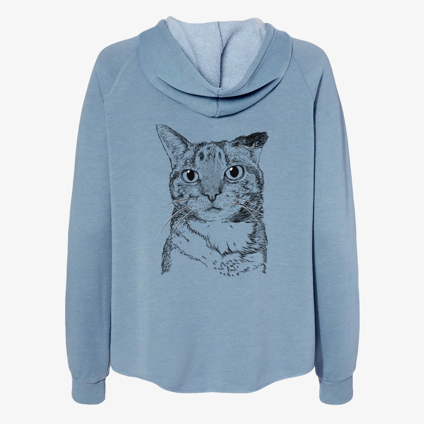 Eleanor the Domestic Shorthair Cat - Women's Cali Wave Zip-Up Sweatshirt